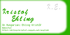 kristof ehling business card