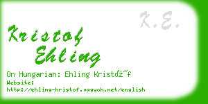 kristof ehling business card